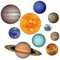 Party Central Club Pack of 120 Orange and Brown Solar System Cutouts 22"